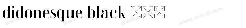 didonesque black字体转换